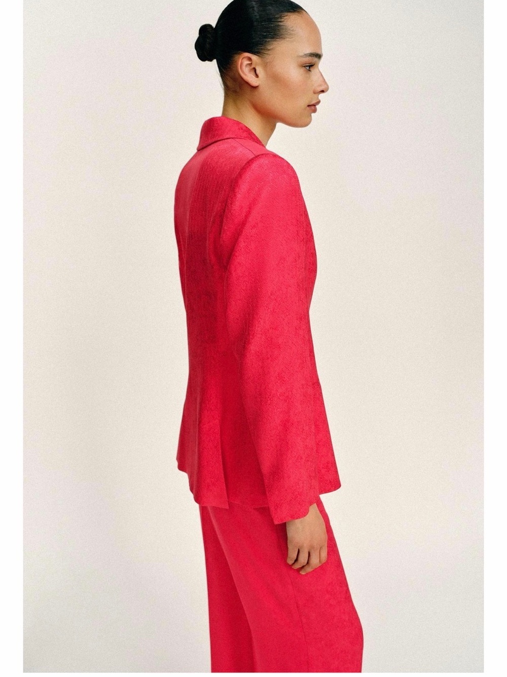 Zara Vibrant Raspberry Single-Button Blazer - Picture 4 of 10